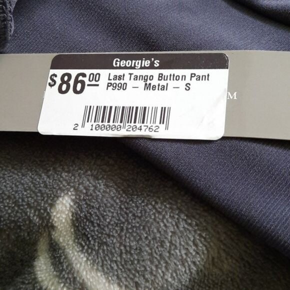 Last Tango NWT Dark Grey Elastic Waistband Front Slit Pant Legs Size Small - Picture 10 of 10